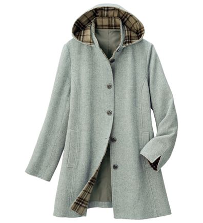 ルフラン（ルフラン）の「ウール混チェックフーディーコート（ハーフコート）」