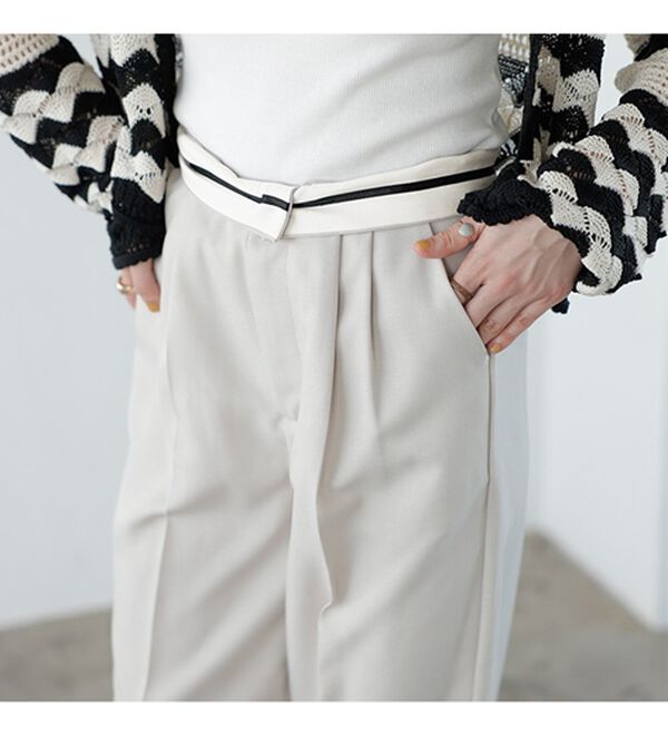 GeeRA（ジーラ）の「２ＷＡＹハイウエストスラックスパンツ（フルレングスパンツ）」｜詳細画像