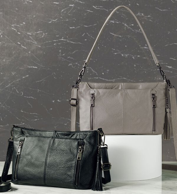 BELLUNA（ベルーナ）の「牛革多ポケット２ＷＡＹ手提げ（ハンドバッグ）」｜詳細画像