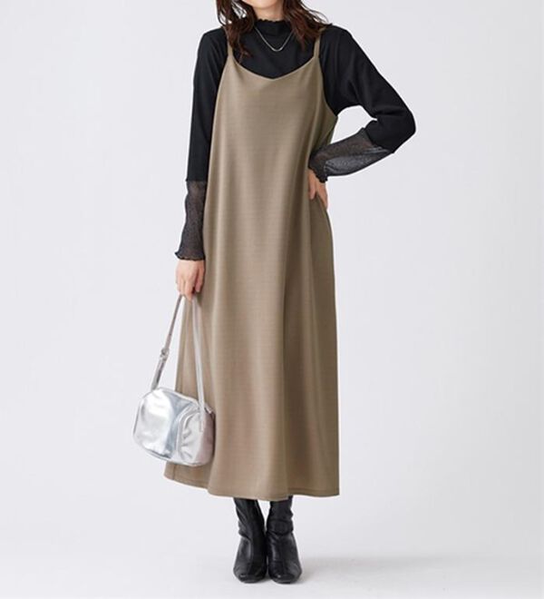BELLUNA（ベルーナ）の「【2点セット】袖切替プルオーバー付ワンピアンサンブル（その他ワンピース）」｜詳細画像