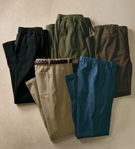 「シンプル＆プラス　裏起毛ストレッチパンツ（メンズフルレングスパンツ）」