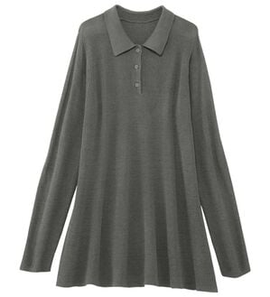 alotta（アロッタ）の「ポロ衿デザインＡラインニットチュニック（チュニック）」｜詳細画像
