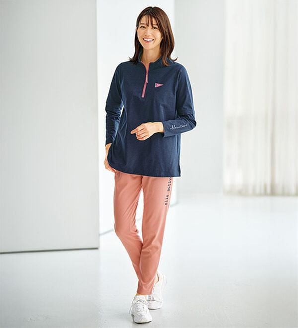 BELLUNA（ベルーナ）の「＜ＥＬＬＥ　Ａｃｔｉｖｅ＞裏起毛ハニカムメッシュジャージパンツ（その他パンツ）」｜詳細画像