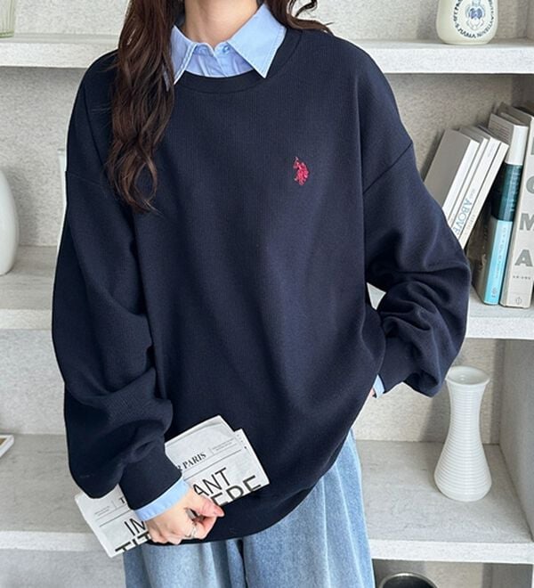 GeeRA（ジーラ）の「【U.S.POLOASSN】オーバーサイズワッフルスウェット（カットソー）」｜詳細画像