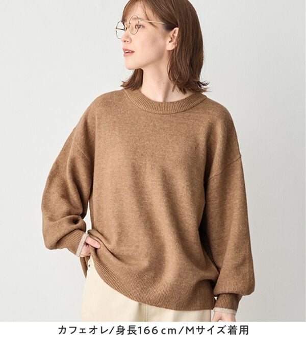 Viola e Viola（ヴィオラ エ ヴィオラ）の「洗えるもちもち　ゆるニットプルオーバー（ニット・セーター）」｜詳細画像