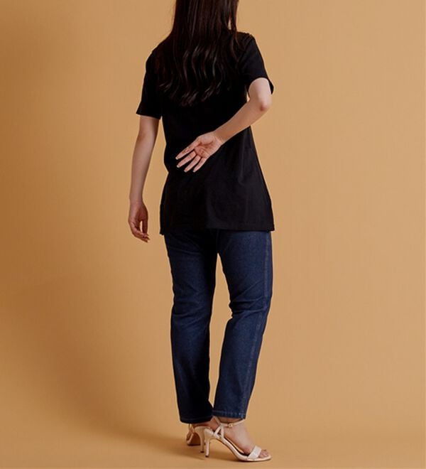 BELLUNA（ベルーナ）の「ひんやリッチコットン大人のプリントロング丈Ｔシャツ（カットソー）」｜詳細画像