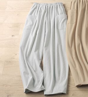 BELLUNA（ベルーナ）の「杢調ストレッチ素材コロンパンツ（フルレングスパンツ）」｜杢ライトグレー