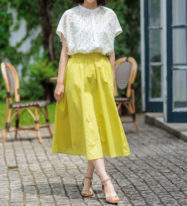 BELLUNA（ベルーナ）の「ふんわり切替フレアースカート（ロングスカート）」｜詳細画像