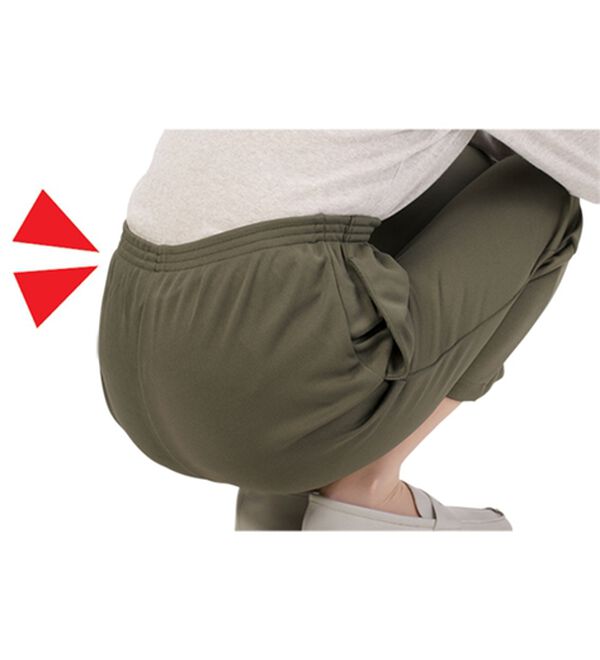 「日本製　サラッと快適裾ファスナー付きパンツ（フルレングスパンツ）」｜詳細画像