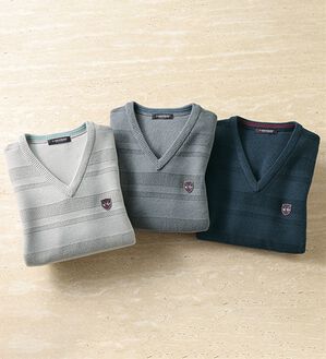 「【３色組】＜ダンロップ・リファインド＞さらっと軽量メッシュニットベスト（メンズニット・セーター）」｜3色組
