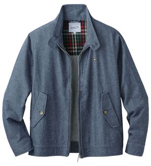 「＜アーノルド　パーマー＞リネンブレンドサマーデニムジャケット（メンズジャケット）」｜ネイビー