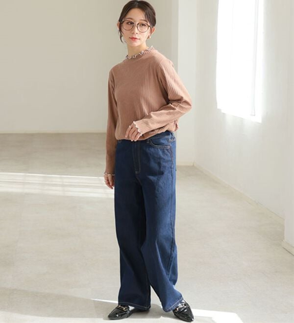 A HAPPY MARILYN（アハッピーマリリン）の「【Ｌ～８Ｌ】綿タッチで極上の着心地、選べるテレコリブトップス。（カットソー）」｜詳細画像