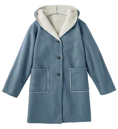 「フード付き裏ボアコート（ハーフコート）」