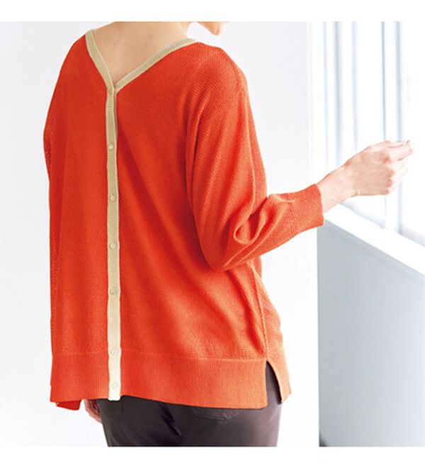 VINNO（ヴィノ）の「前後２ＷＡＹニットカーディガン（ニットカーディガン）」｜詳細画像