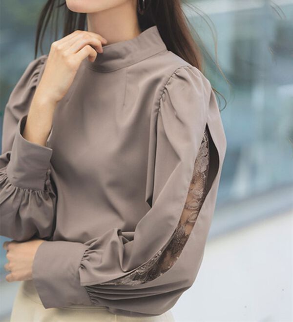 RANAN（ラナン）の「袖スリットレースブラウス（ブラウス）」｜詳細画像