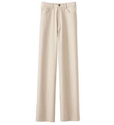 BELLUNA（ベルーナ）の「ぐんぐん伸びるカラーワイドデニム（ワイドパンツ・ガウチョ）」