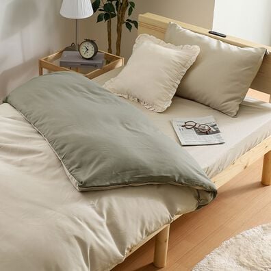 iellio（イエリオ）の「【８日間限定価格】防ダニカラフルリバーシブル布団カバーリング＜掛布団カバー・ボックスシーツ・枕カバー・オールシーズン＞（敷布団カバー・シーツ）」