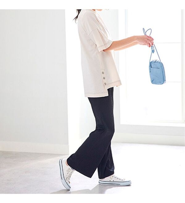 BELLUNA（ベルーナ）の「ひんやりキシリトール加工綿１００％プルオーバー（カットソー）」｜詳細画像