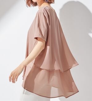 alotta（アロッタ）の「【接触冷感】バックシフォン切替チュニック（チュニック）」｜詳細画像