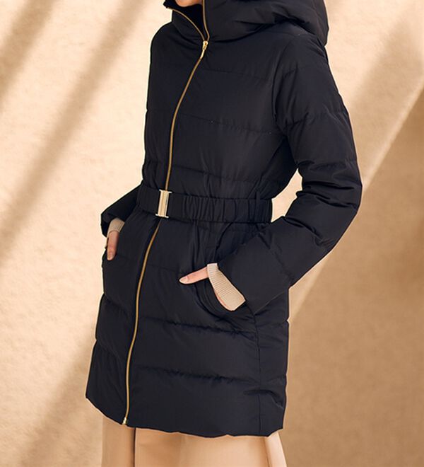 RANAN（ラナン）の「暖かファーフード使いすっきりダウンコート（ダウンコート・ジャケット・ベスト）」｜詳細画像
