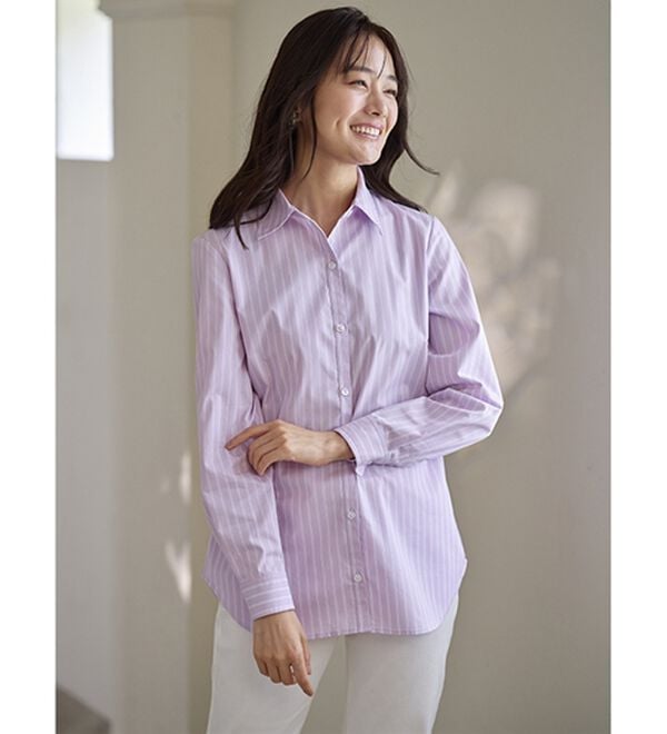 BELLUNA（ベルーナ）の「【選べる袖丈】洗える！ストレッチイージーケアシャツ（シャツ）」｜詳細画像