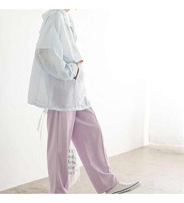 GeeRA（ジーラ）の「シアー素材ストライプアノラックパーカー（パーカー）」｜詳細画像