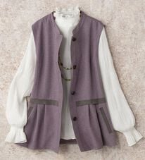 ルフラン（ルフラン）の「杢調ウエスト切替ベスト＜カナリエ＞（ベスト）」