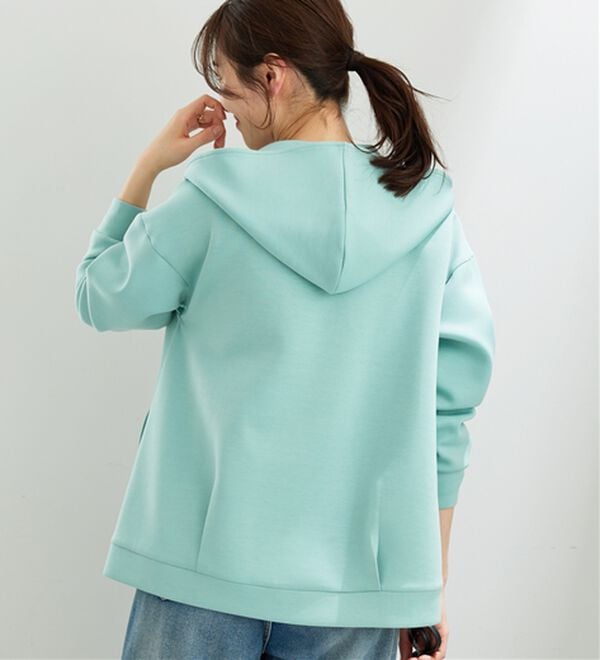BELLUNA（ベルーナ）の「【快適Ｌａｂ．】とろみ素材裾タックパーカー（パーカー）」｜詳細画像