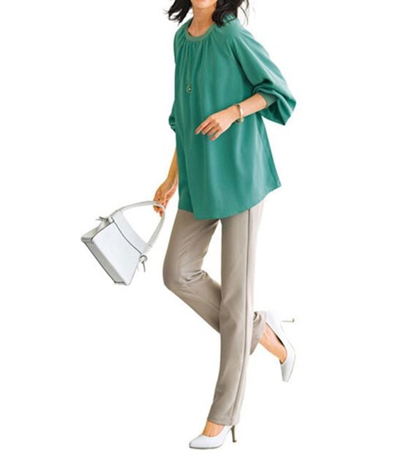 BELLUNA（ベルーナ）の「なめらかボンディング美脚ストレートパンツ（フルレングスパンツ）」｜詳細画像