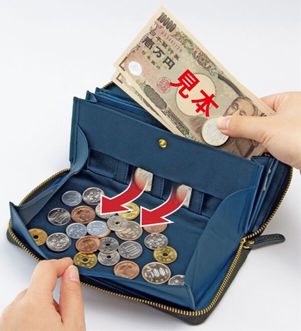 「＜クロコダイル＞イタリアンレザー使用ラウンド長財布（メンズ財布・パスケース）」｜詳細画像