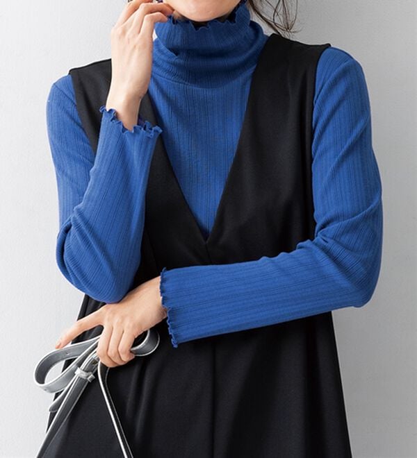 LAVIENNE（ラヴィエンヌ）の「着回し力抜群！綿１００％着映えリブインナー（肌着・インナーウェア）」｜詳細画像