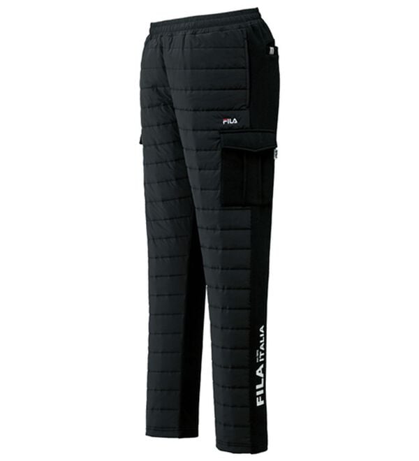 「＜フィラ＞ハイブリッドダウンカーゴパンツ（メンズカーゴパンツ）」｜ブラック