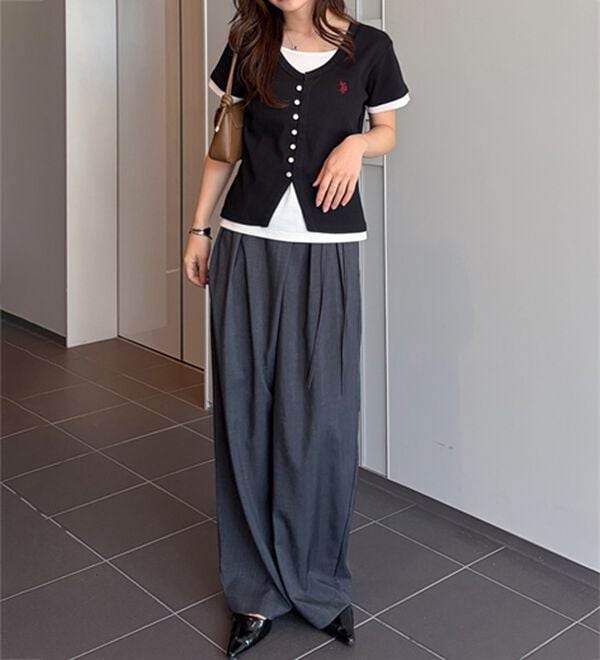 U.S.POLO ASSN.＞バイカラーレイヤード風カットソーTシャツ - ベルーナ