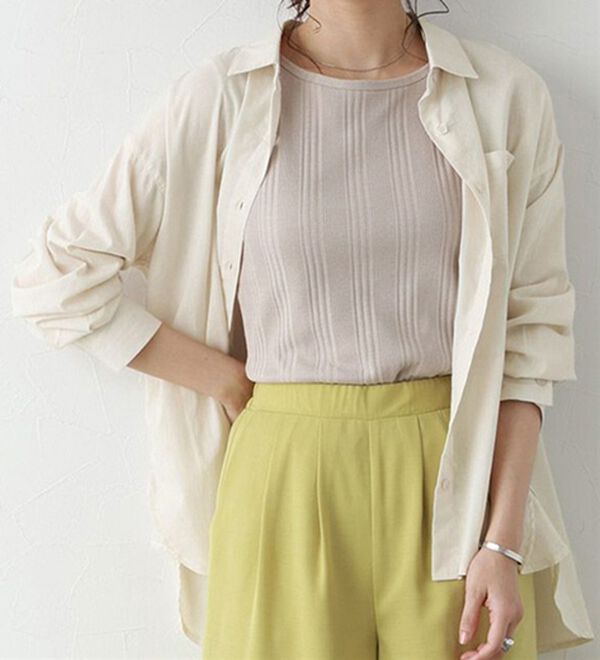 Pierrot（ピエロ）の「綿１００％オーバーサイズシャツ（シャツ）」｜詳細画像