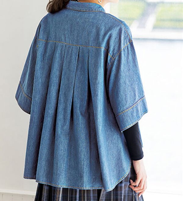 BELLUNA（ベルーナ）の「春の重ね着を楽しむ♪ボタンデザインデニムジャケット（その他ジャケット）」｜詳細画像