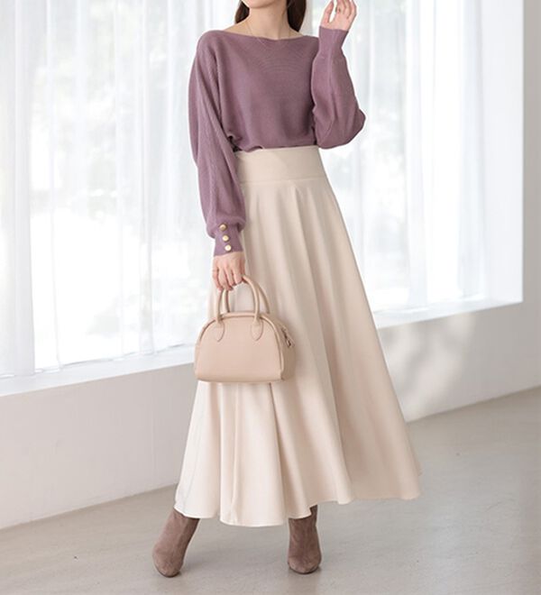 GeeRA（ジーラ）の「【長袖】袖ボタン付ドルマンニットトップス（ニット・セーター）」｜詳細画像