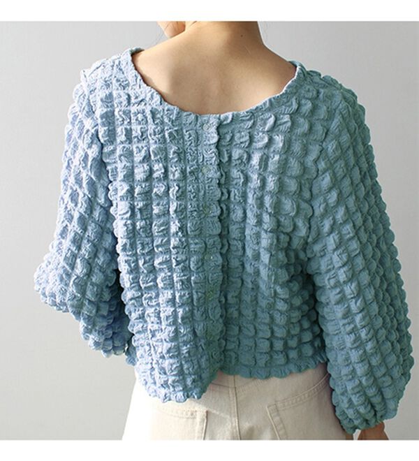 GeeRA（ジーラ）の「ぽこぽこ素材２ＷＡＹカーディガン（カットソー）」｜詳細画像