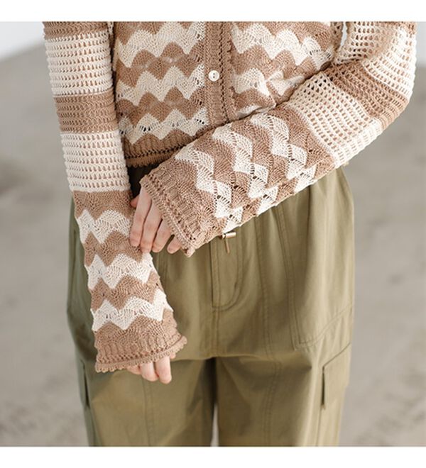 GeeRA（ジーラ）の「配色ニットボーダーカーディガン（ニットカーディガン）」｜詳細画像