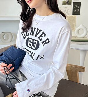 GeeRA（ジーラ）の「【ｃｈａｍｐｉｏｎ】ロゴロンＴ（カットソー）」｜オフ白&times;ナンバー