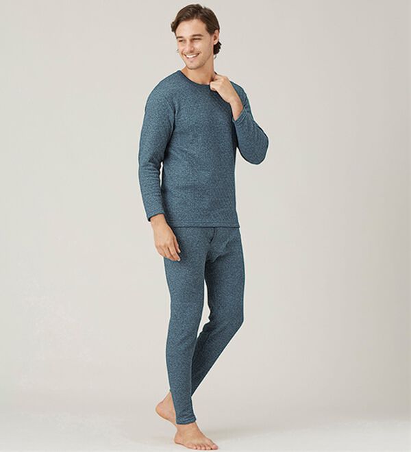 「≪ＴＶ限定★≫＜クロコダイル＞ウール入肌側綿１００％極温（Ｒ）キルトインナー上下（メンズ肌着・インナーウェア）」｜詳細画像