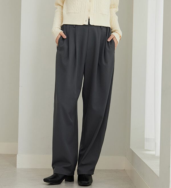 GeeRA（ジーラ）の「【再入荷】オンオフ着られる！カーブパンツ（フルレングスパンツ）」｜詳細画像