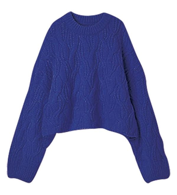 RANAN（ラナン）の「ビッグケーブル短丈ニット（ニット・セーター）」｜詳細画像