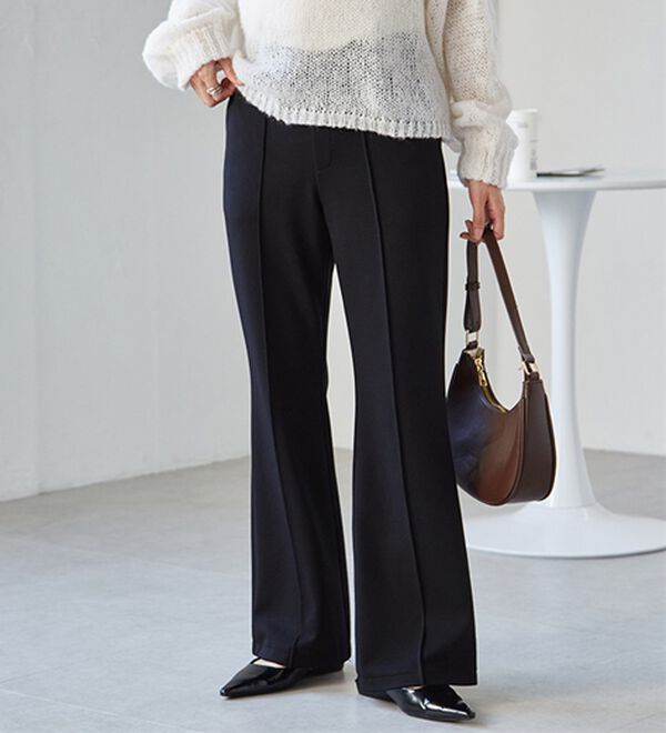 RANAN（ラナン）の「美脚見えツイルフレアーパンツ（フルレングスパンツ）」｜詳細画像