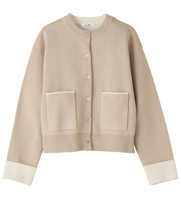 GeeRA（ジーラ）の「配色カラーニットカーディガン（ニットカーディガン）」｜詳細画像