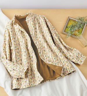 ルフラン（ルフラン）の「裏フリース付＊フリル衿ブラウス（ブラウス）」｜小花系