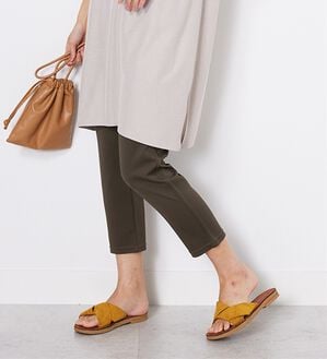 BELLUNA（ベルーナ）の「【接触冷感】ヒンヤリ速乾！かのこ素材レギンスパンツ（スパッツ・レギンス）」｜カーキ