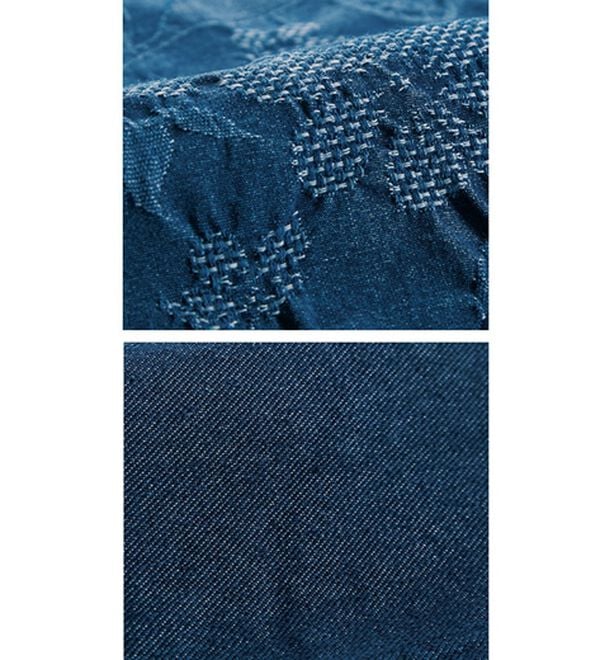 BELLUNA（ベルーナ）の「ジャカードデニム異素材切替チュニック（チュニック）」｜詳細画像