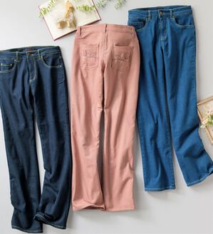 ルフラン（ルフラン）の「【３本組】やわらか裏起毛エアリージーンズ（フルレングスパンツ）」｜3本組