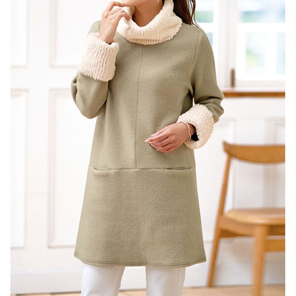 BELLUNA（ベルーナ）の「ポイントファー使いチュニック（チュニック）」｜詳細画像