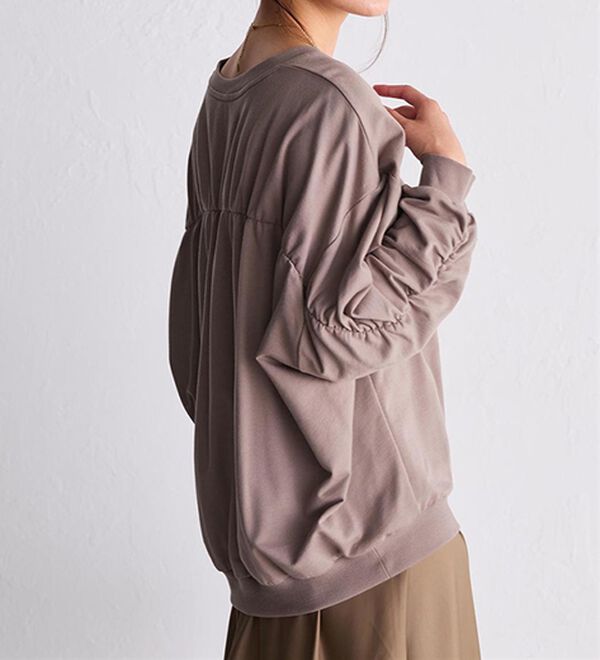 RANAN（ラナン）の「バックギャザーデザインスウェット（カットソー）」｜詳細画像